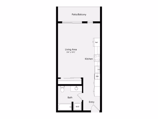 Studio S01B 572 floor plan